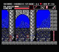 une photo d'Ã©cran de Vampire Killer sur MSX